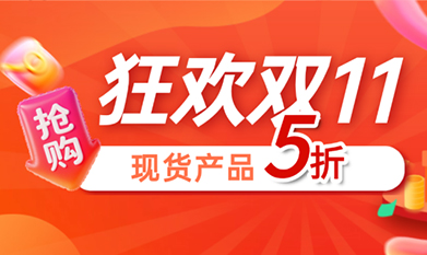 双十一促销，现货产品5折狂欢