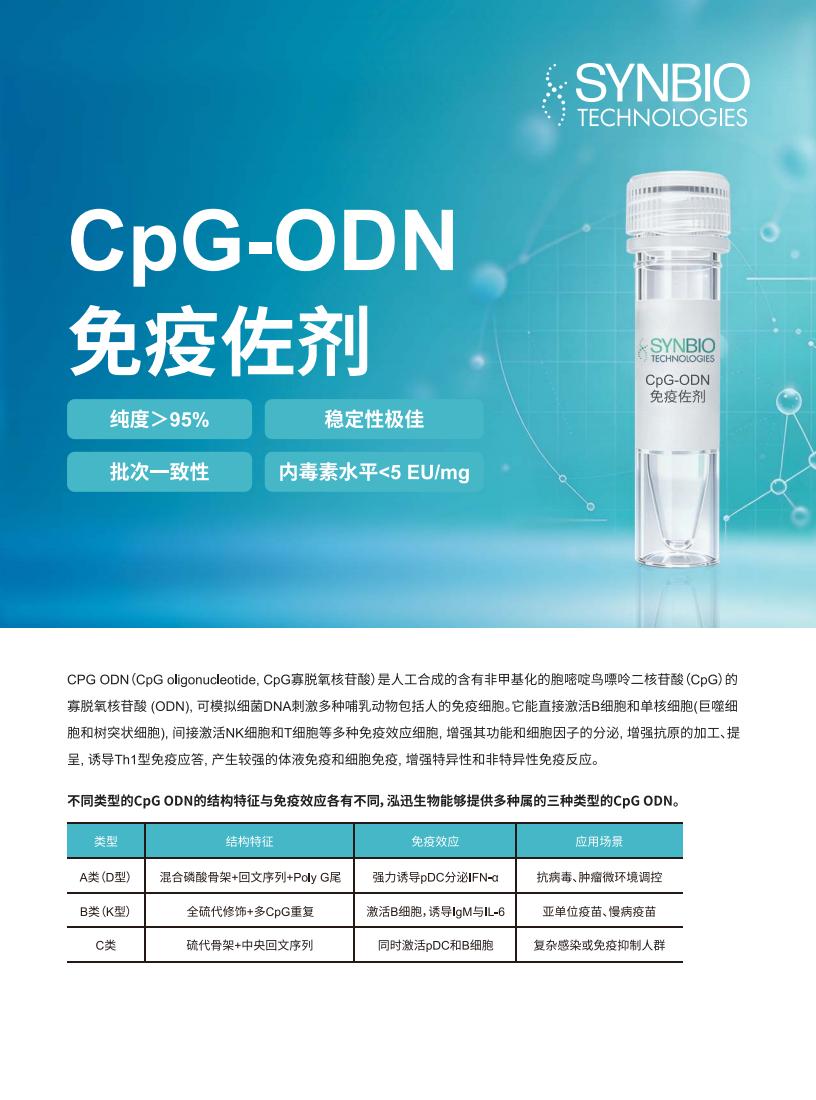 CPG-ODN免疫佐剂